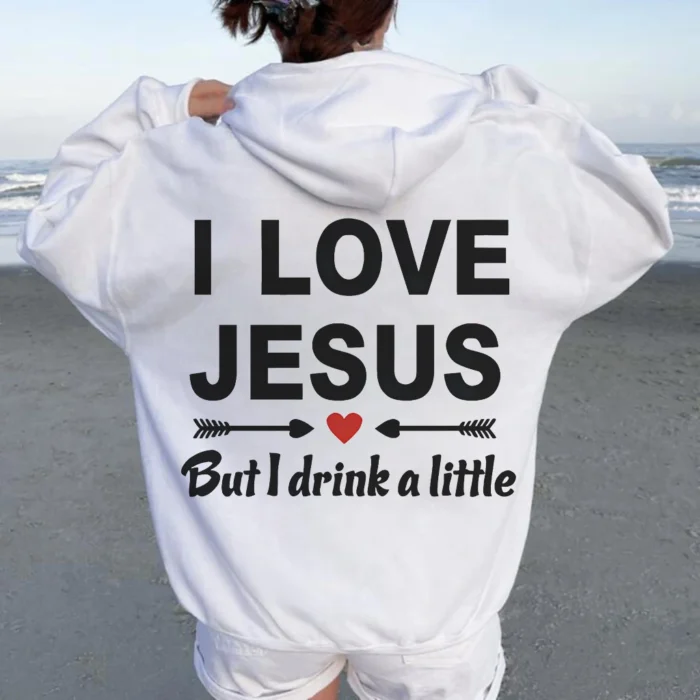 I Love Jesus Hoodie A Daily Reminder of His Love White