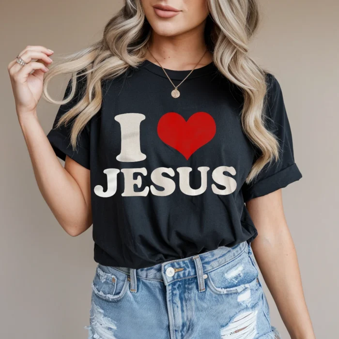 I Love Jesus Shirt Wear Your Faith Proudly White