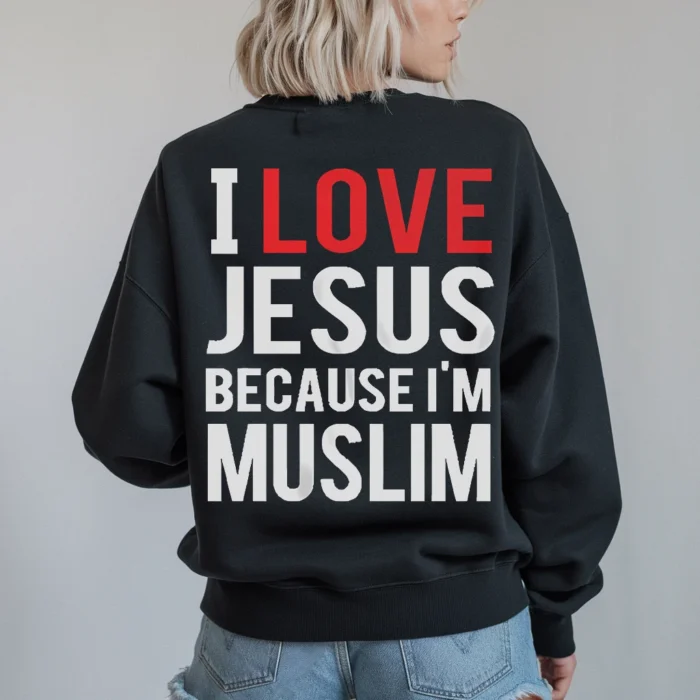 I Love Jesus Sweatshirt Comfortable Faith for Every Day Black