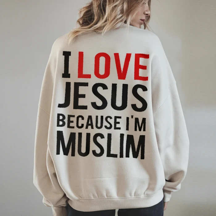 I Love Jesus Sweatshirt Comfortable Faith for Every Day Sand