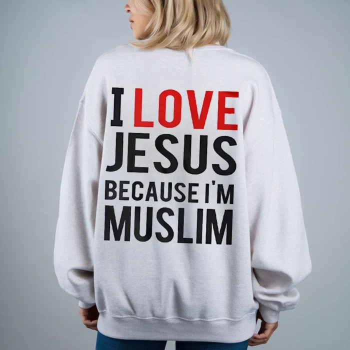 I Love Jesus Sweatshirt Comfortable Faith for Every Day White