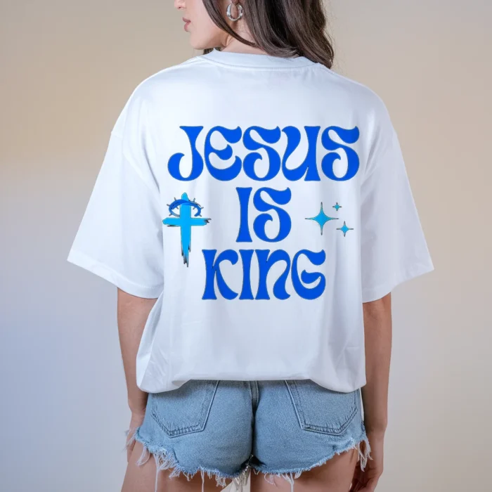 Jesus Is King Shirt Bold Faith in Every Stitch White