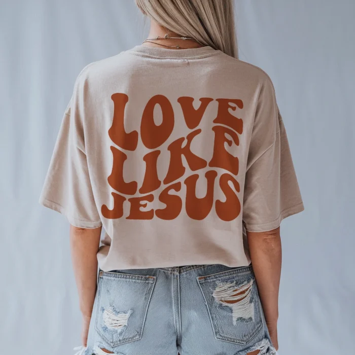 Wear Your Faith with the Love Like Jesus Shirt Naturalv