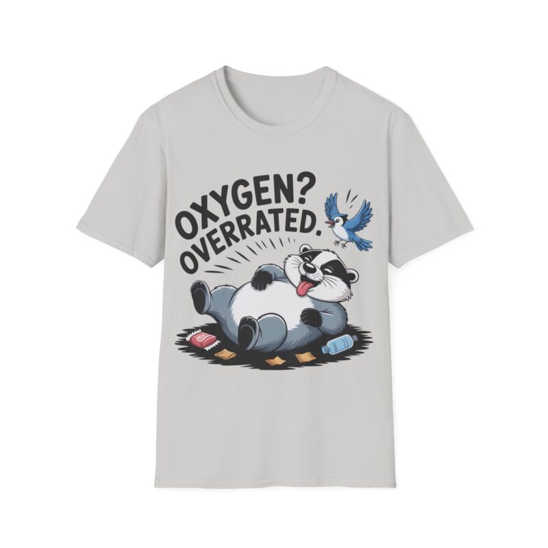 Funny Post-Snack Badger T-Shirt - "Oxygen? Overrated" Gift