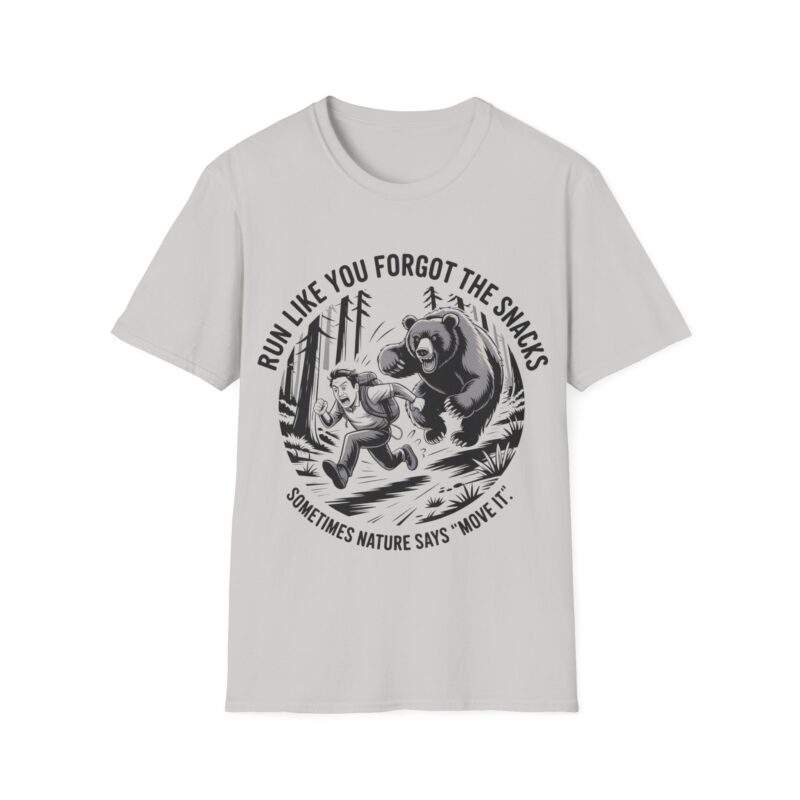 Funny Nature Graphic T-Shirt - 'Run Like You Forgot The Snacks'