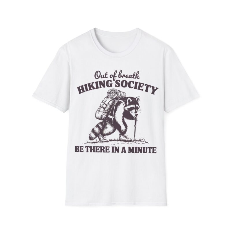 Out of Breath Hiking Society Raccoon T-Shirt - Funny