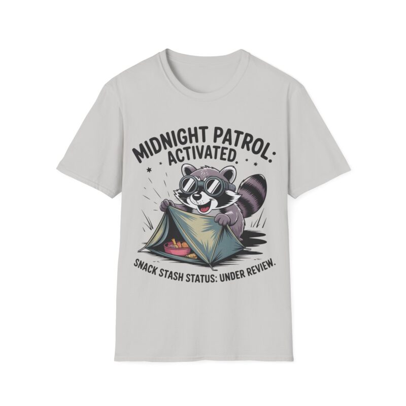 Midnight Patrol Raccoon T-Shirt - Snack Stash Status Under Review
