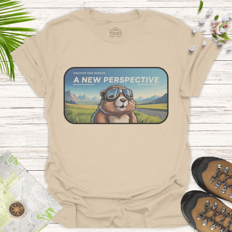 A New Perspective – Inspirational Unisex Casual T-Shirt - sand