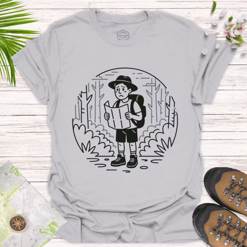Adventure Awaits — Nature Explorer Tee - ice grey