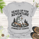 Adventure Time Hiker Tee - Powered by Cookies -ice grey