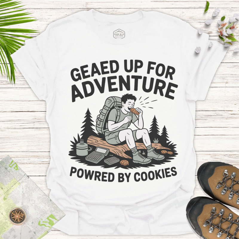 Adventure Time Hiker Tee - Powered by Cookies - white