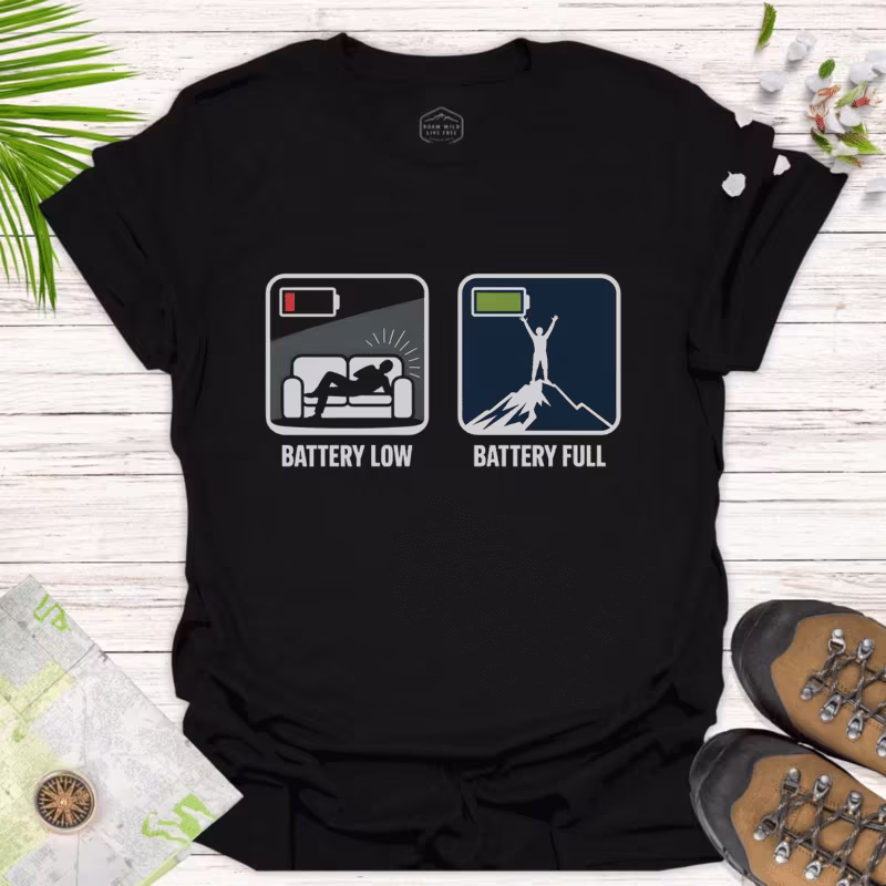 Battery Low to Full Fun Unisex Softstyle T-Shirt