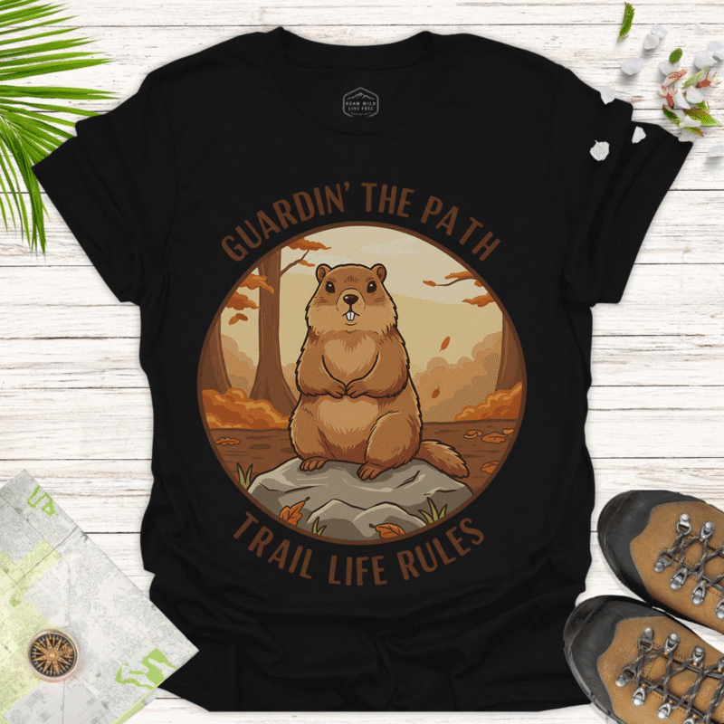 Fall Fashion Outdoor Tee for Nature Lovers and Hikers - black