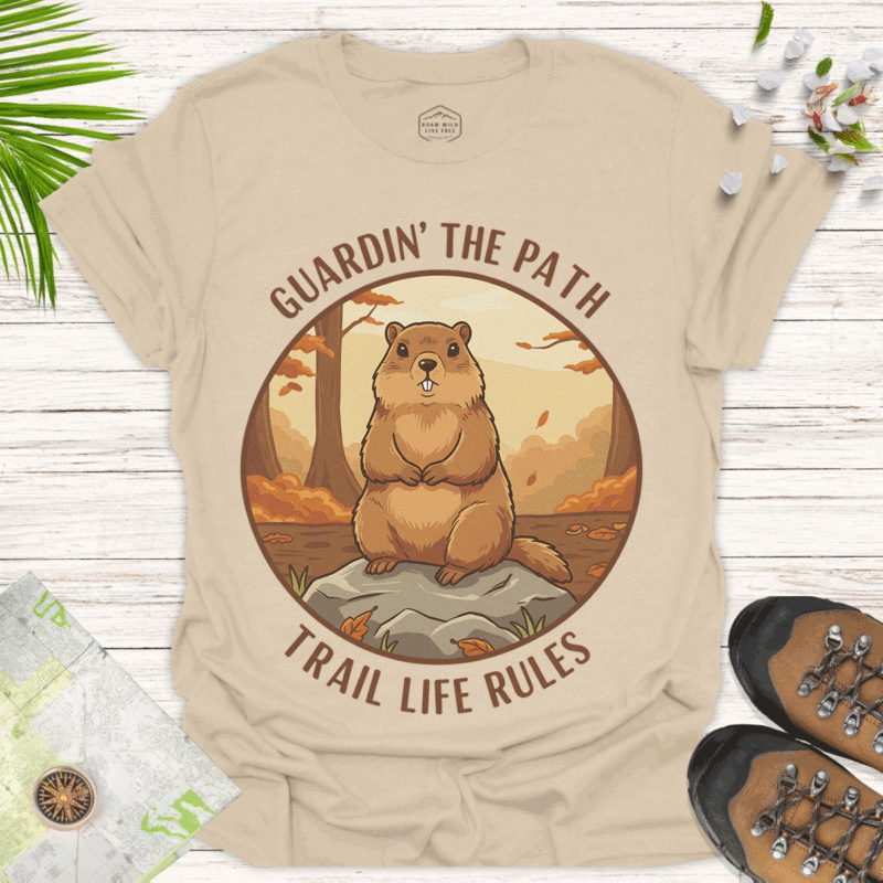 Fall Fashion Outdoor Tee for Nature Lovers and Hikers - sand