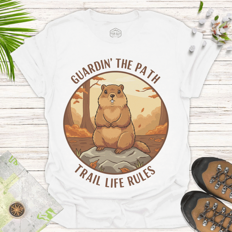 Fall Fashion Outdoor Tee for Nature Lovers and Hikers - white