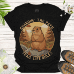 Fun Adventure Casual Wear with Nature-Themed Design - black