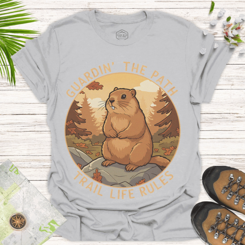 Fun Adventure Casual Wear with Nature-Themed Design - ice grey