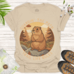 Fun Adventure Casual Wear with Nature-Themed Design -sand