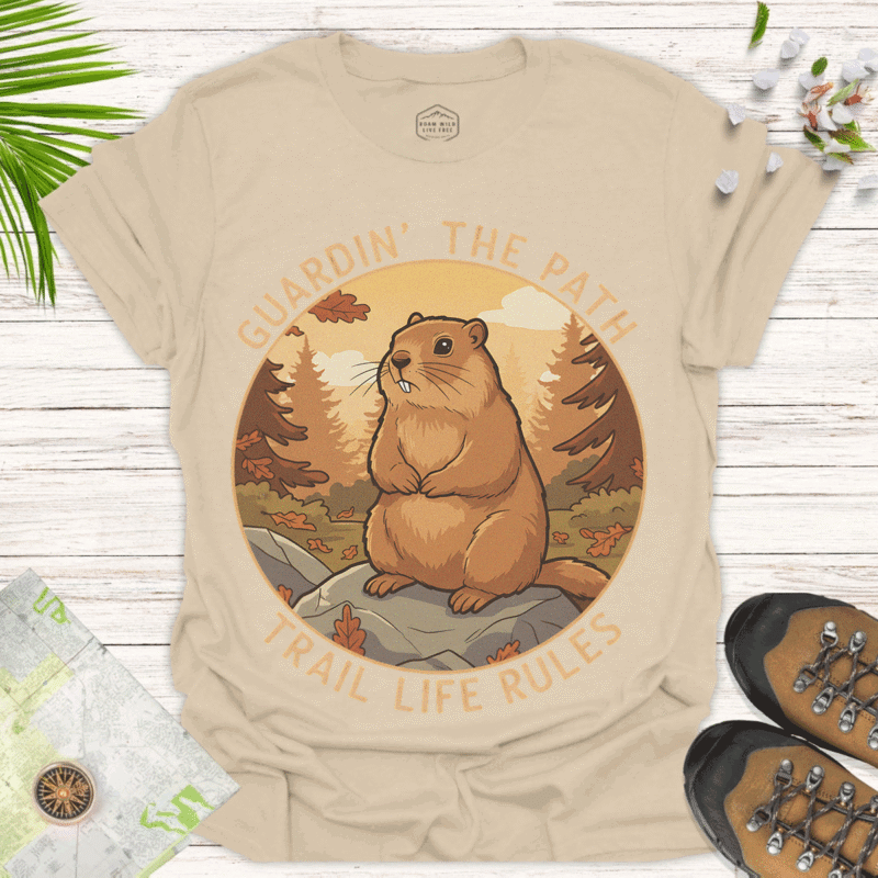 Fun Adventure Casual Wear with Nature-Themed Design -sand