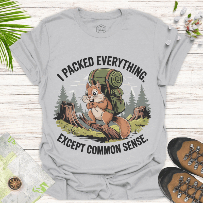 Funny Camping Tee for Nature Lovers and Adventure Seekers - ice grey