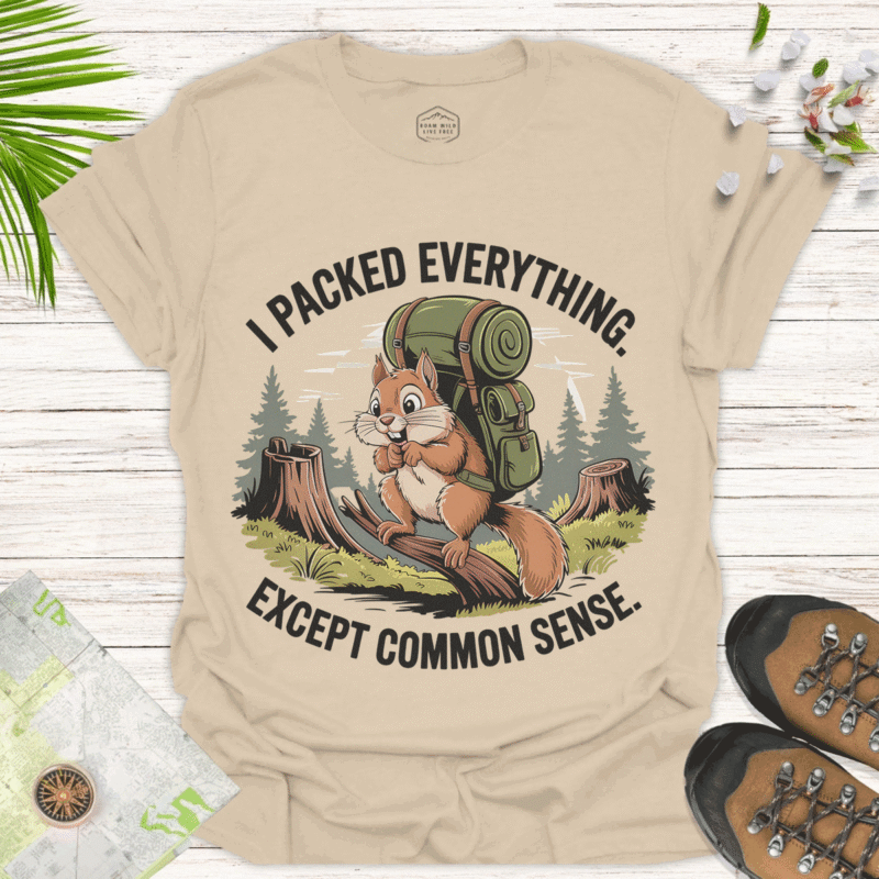 Funny Camping Tee for Nature Lovers and Adventure Seekers - sand