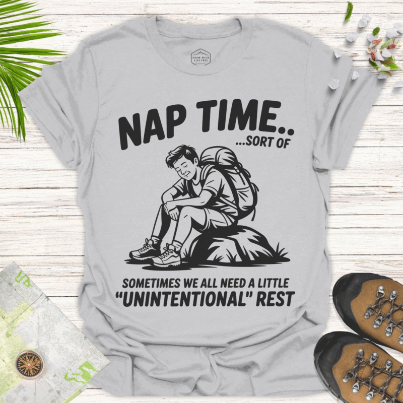 Get Your Unintentional Rest Tee – Hiker Nap Time Shirt - ice grey