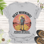 Heat Warning — Hydrate or Sizzle Outdoor Adventure Tee - ice grey