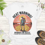 Heat Warning — Hydrate or Sizzle Outdoor Adventure Tee - white