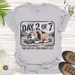 Humorous Dog Graphic Tee – Perfect for Everyday Wear - ice grey