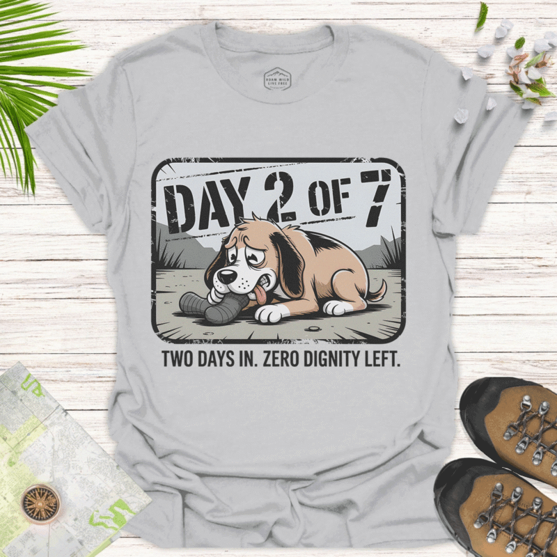 Humorous Dog Graphic Tee – Perfect for Everyday Wear - ice grey
