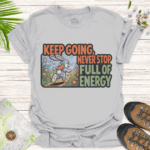 Keep Going – Motivational Unisex Tee with Energetic Design - ice grey