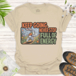 Keep Going – Motivational Unisex Tee with Energetic Design - sand