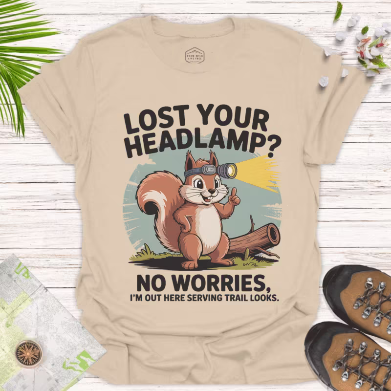 Lost Your Headlamp? Funny Unisex T-Shirt for Outdoor Enthusiasts