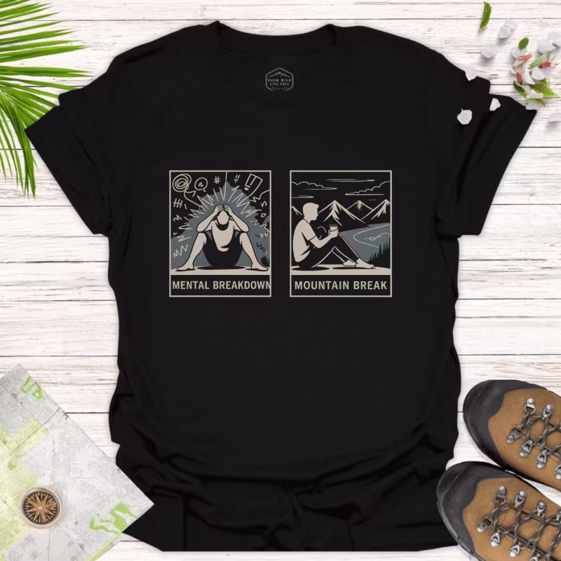 Mental Break Unisex Softstyle T-Shirt – Relaxation & Wellness Design