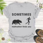 Motivational Bear Running T-Shirt – Unisex Softstyle Tee - ice grey