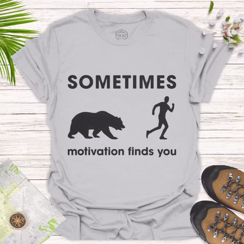 Motivational Bear Running T-Shirt – Unisex Softstyle Tee - ice grey