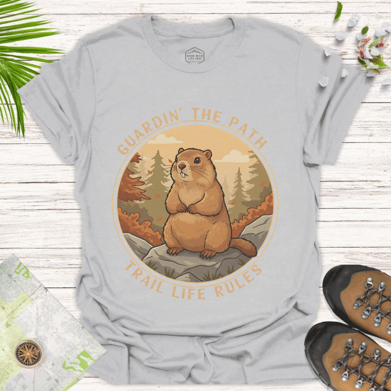 Nature-Inspired Hiking Shirt – Unisex Outdoor Adventure Wear- ice grey