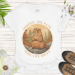 Nature-Inspired Hiking Shirt – Unisex Outdoor Adventure Wear - white