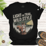 Nature Lover’s Hiking Tee with Wild Style Design - black