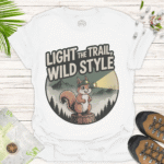 Nature Lover’s Hiking Tee with Wild Style Design - white