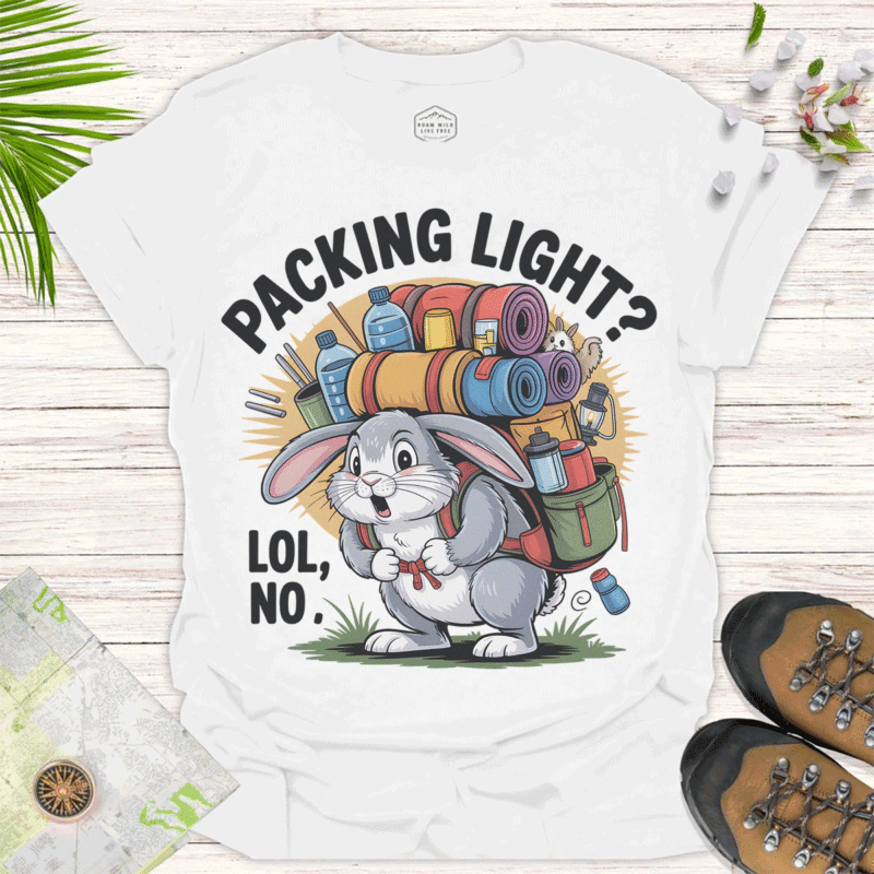 "Packing Light?" Squirrel T-Shirt - Outdoor Humor Tee