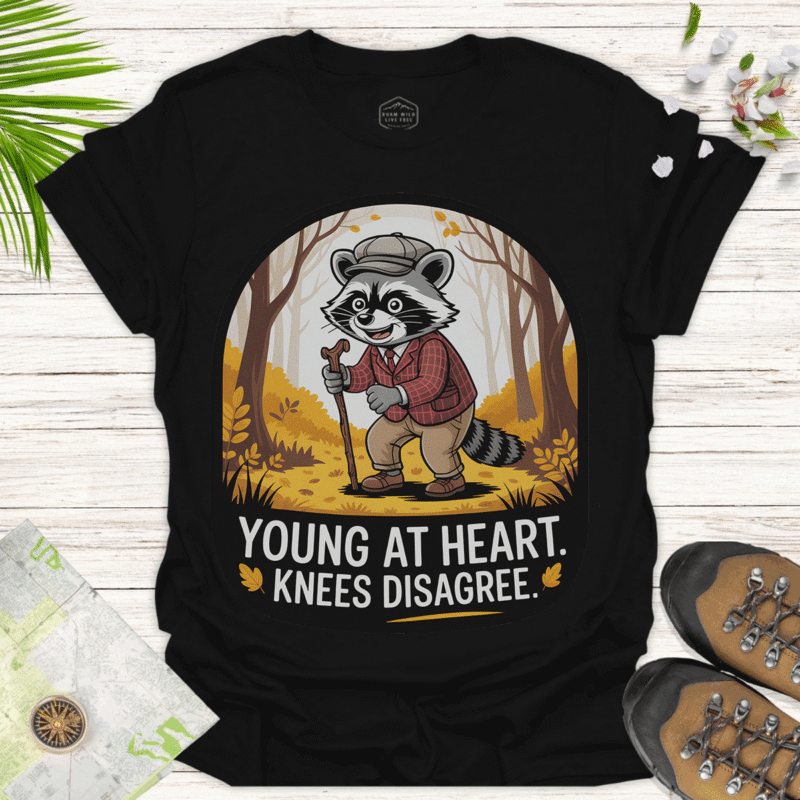 Playful Raccoon Shirt – Casual Wear for Everyday Adventures - black