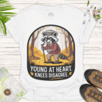 Playful Raccoon Shirt – Casual Wear for Everyday Adventures - white