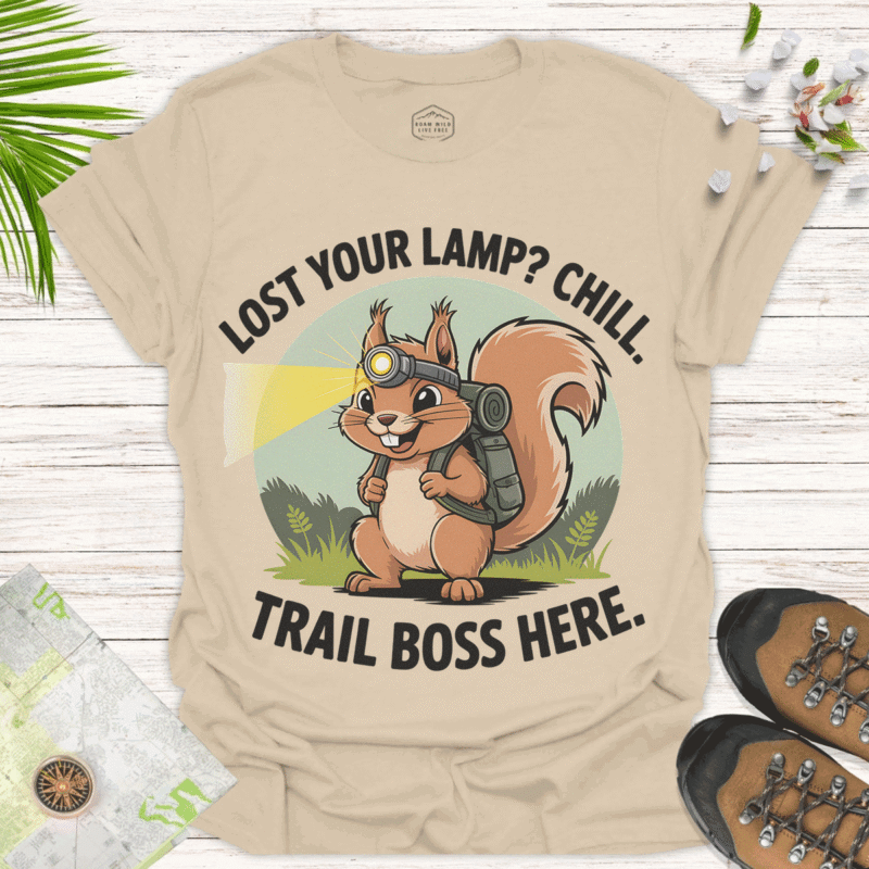Quirky Squirrel Humor Shirt – Gift for Outdoor Lovers - sand
