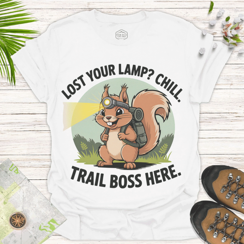 Quirky Squirrel Humor Shirt – Gift for Outdoor Lovers - white