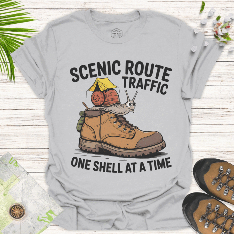 Scenic Route Camping T-Shirt - One Shell at a Time