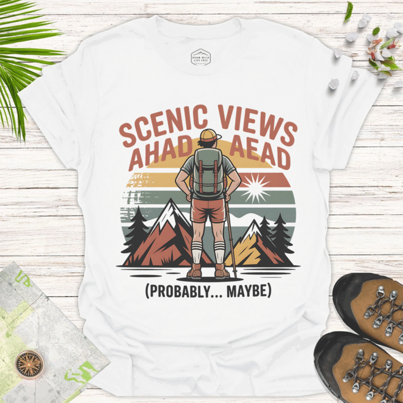 Scenic Views Ahead - Adventure Tees for Nature Lovers - white