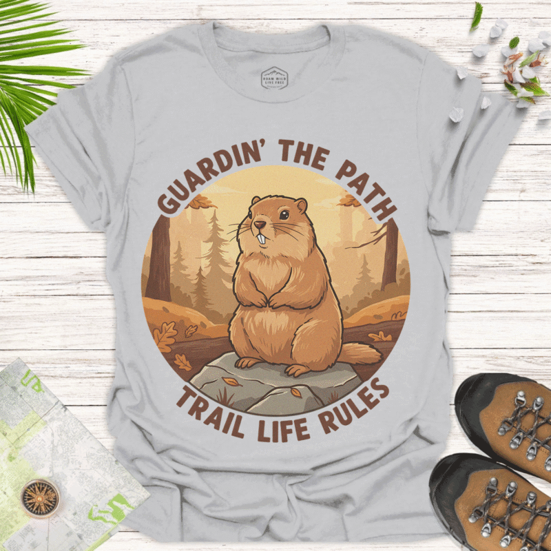 Trail Life Shirt for Outdoor Enthusiasts and Nature Lovers -ice grey