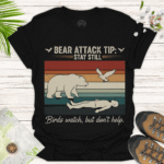Bear Attack Guide Tee – Funny Outdoor Gift for Adventurers - black