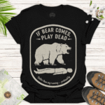Nature Humor Tee – Play Dead Bear Graphic Shirt